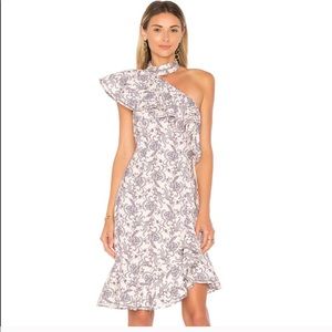 KEEPSAKE the Label Paisley One Shoulder Dress